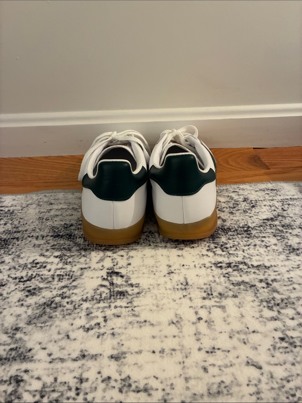 adidas Gazelle leather shoe with green and black stripes - Picture 4 of 10